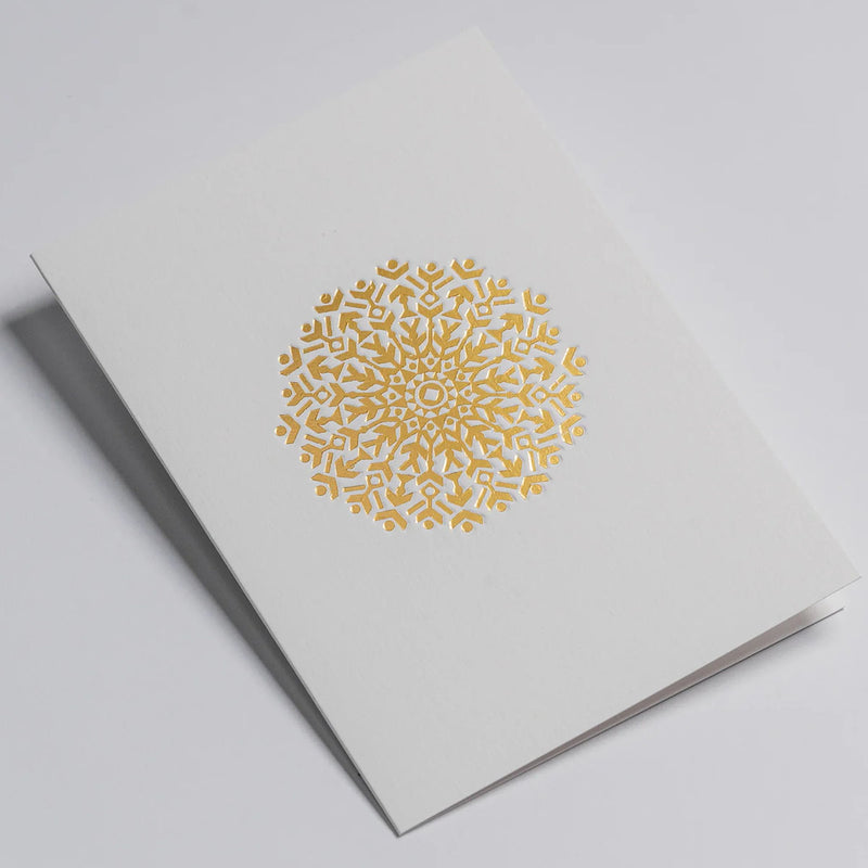 Christmas Greeting Card – Gold Snowflake, Lagom, stationery design