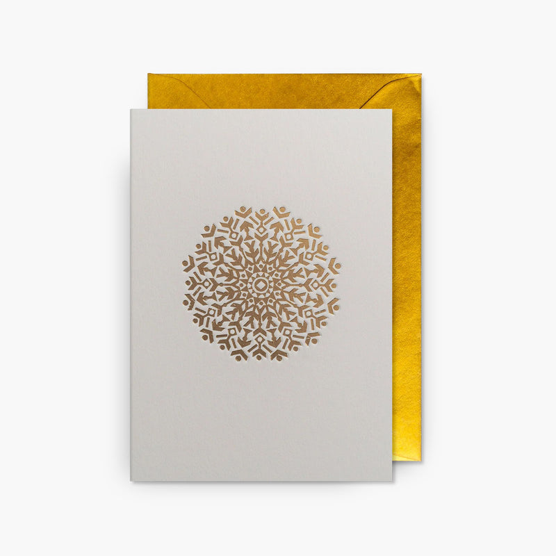 Christmas Greeting Card – Gold Snowflake, Lagom, stationery design