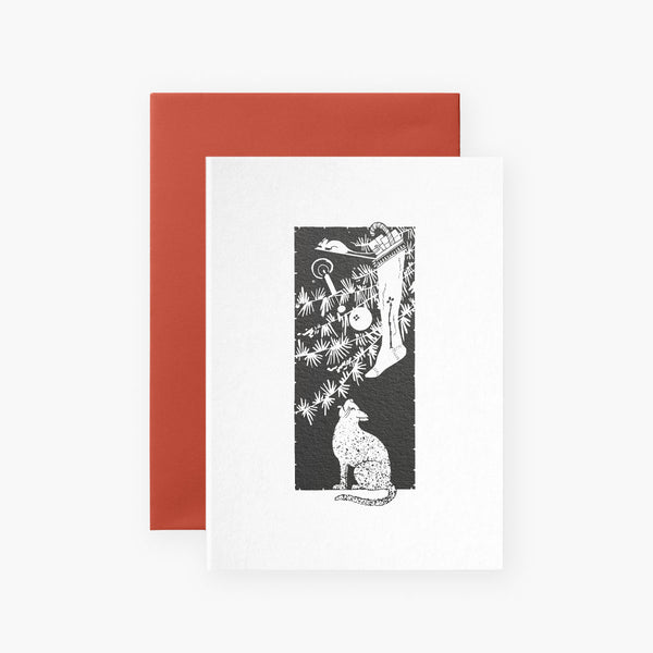 Vintage Winter Greeting Card – Cat, Suska&Kabsch, stationery design