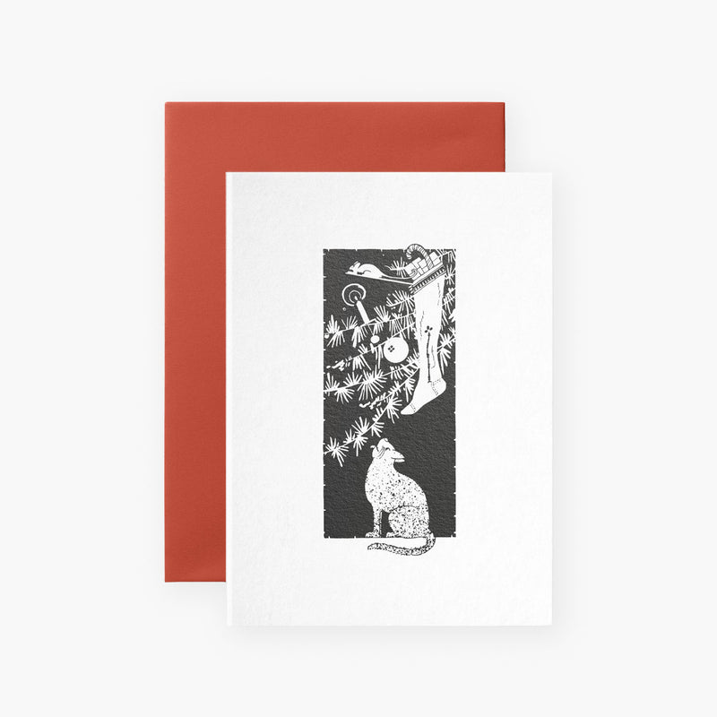 Vintage Winter Greeting Card – Cat, Suska&Kabsch, stationery design