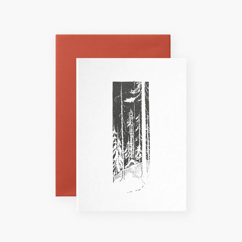 Vintage Winter Greeting Card – Forest, Suska&Kabsch, stationery design