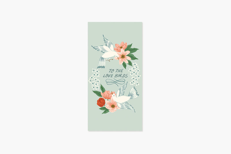 Pop-up Greeting Card – Love Birds and Flowers, UWP Luxe, stationery design