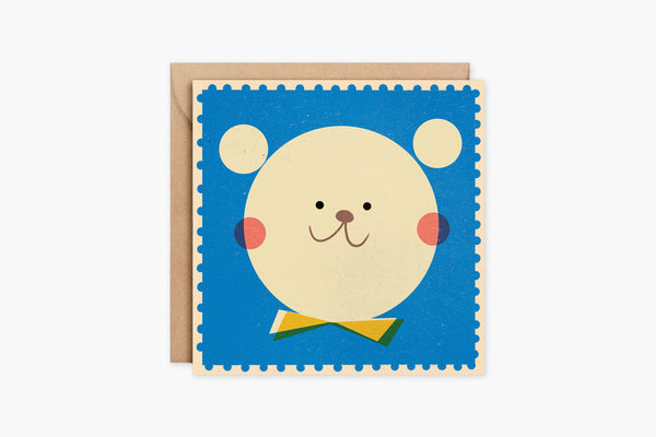 Greeting Card – White Bear, MUKI Design, papierniczy design