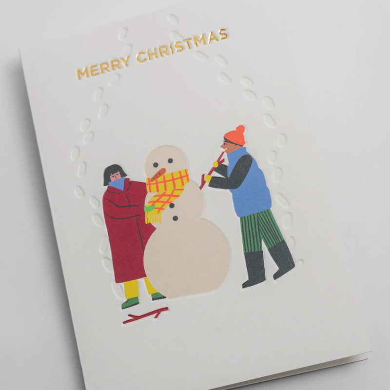 Christmas Greeting Card –  Playing in the Snow, Lagom, stationery design
