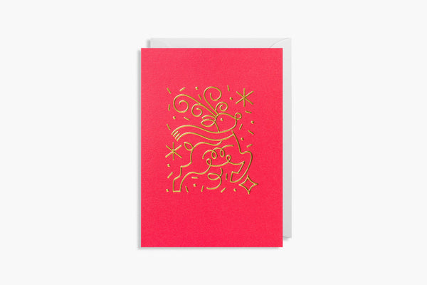 Christmas Greeting Card – Reindeer, Lagom, stationery design
