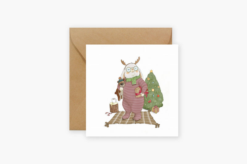 Christmas Greeting Card – Rabbit, Hi Little, stationery design