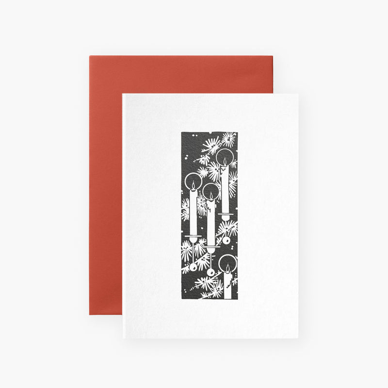 Vintage Winter Greeting Card – Candles, Suska&Kabsch, stationery design