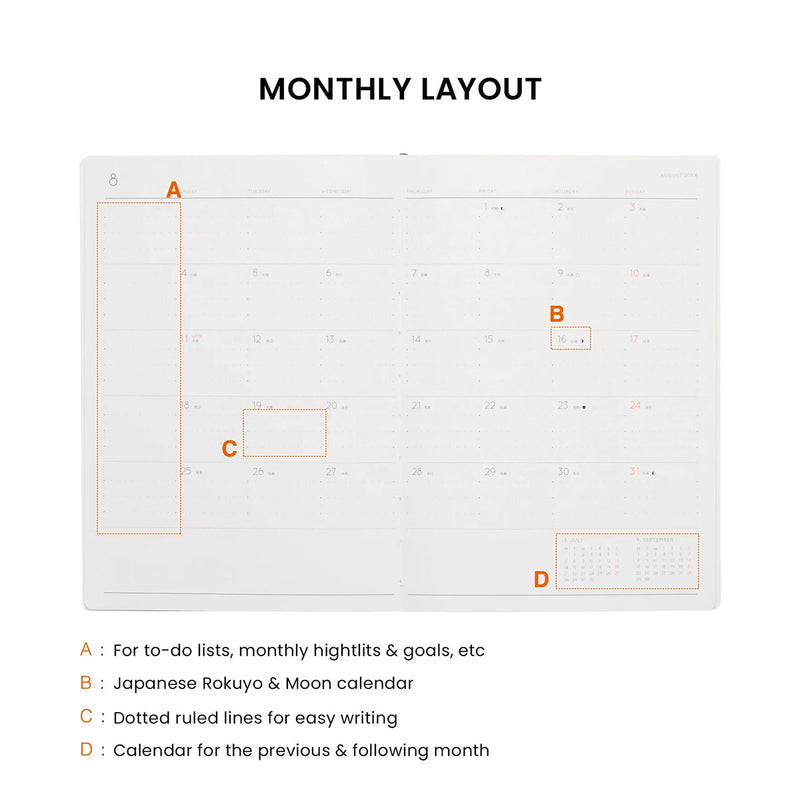Weekly Calendar 2026 Katy, HIGHTIDE, stationery design