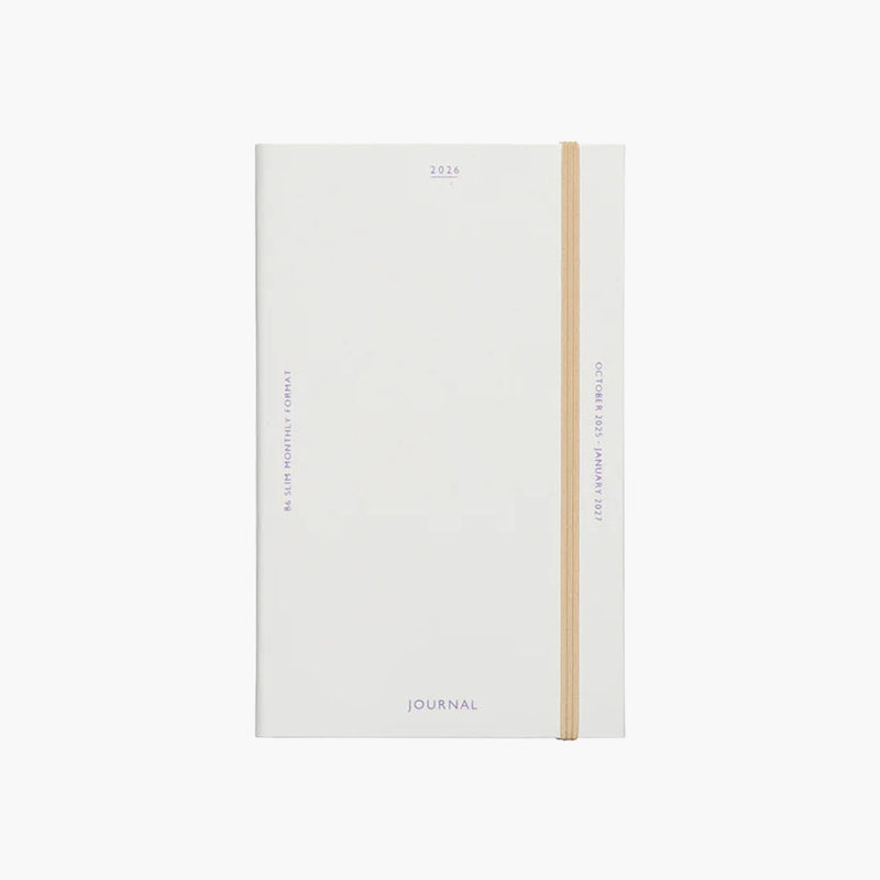Monthly Calendar 2026 Katy Slim - White, HIGHTIDE, stationery design