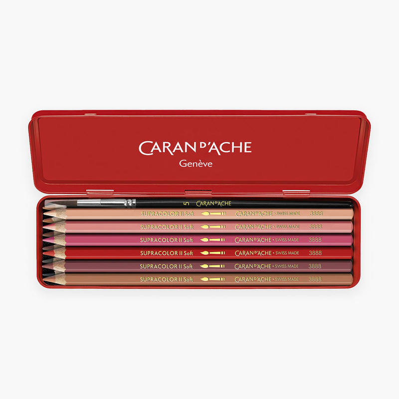 Caran d'Ache & Nina Cosford – set of colored pencils with brush
