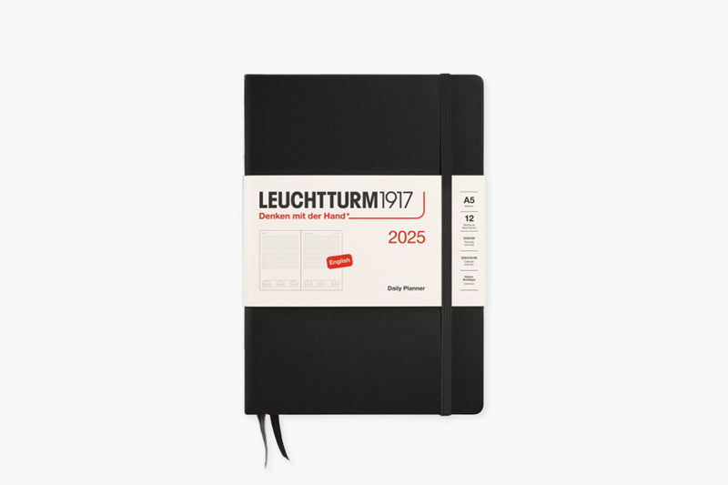 Leuchtturm1917 Daily Planner 2025 A5 – Black, Leuchtturm1917, stationery design