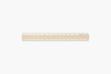 Midori Aluminium Ruler – Ivory with Wood Inlay, Midori, stationery design