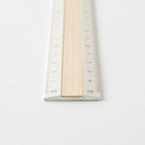 Midori Aluminium Ruler – Ivory with Wood Inlay, Midori, stationery design