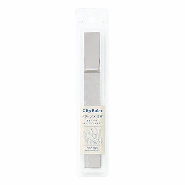 Aluminium Clip Ruler – Grey, Hightide, stationery design