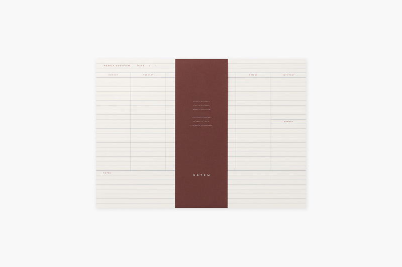 Milo Weekly Planner Notepad, Notem, stationery design