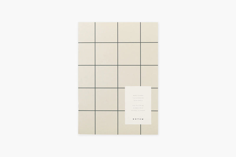 Milo Weekly Planner Book – Light Gray, Notem, stationery design