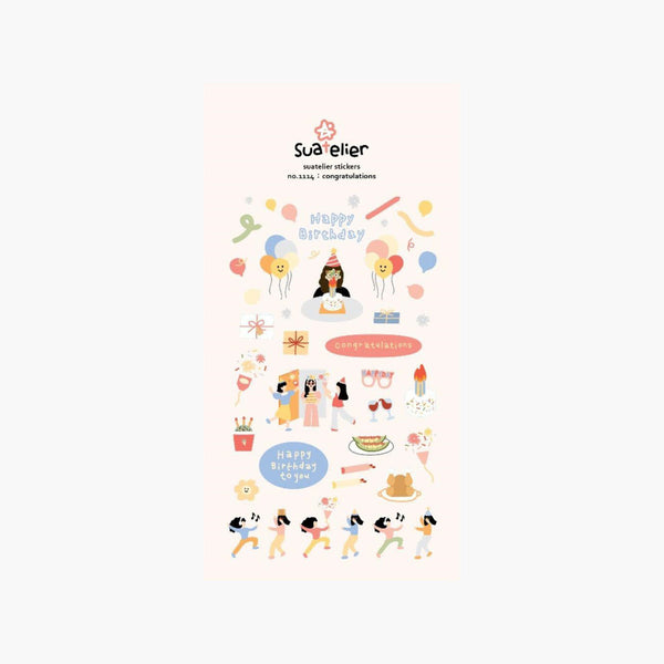 Decorative Stickers – Congratulations, Suatelier, stationery design