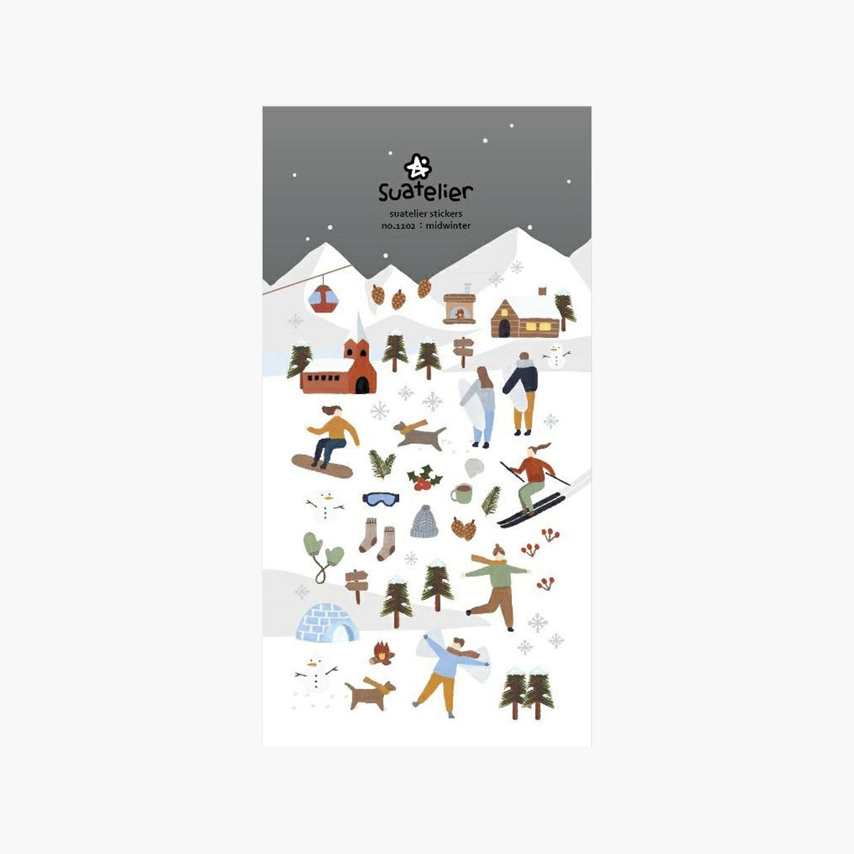 Ozdobne naklejki – Midwinter, Suatelier, papierniczy design