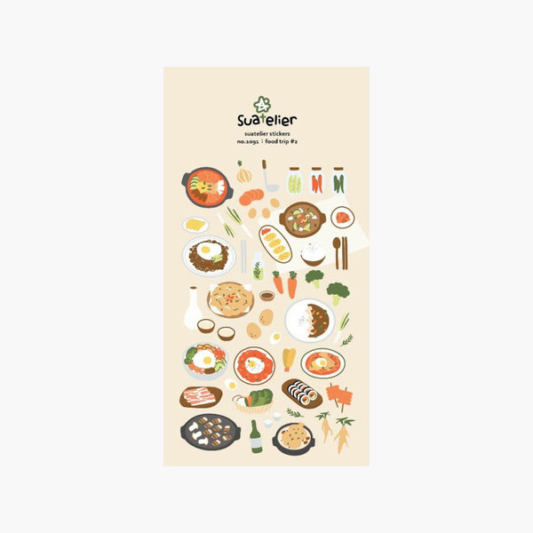 Decorative Stickers – Food Trip #2, Suatelier, stationery design