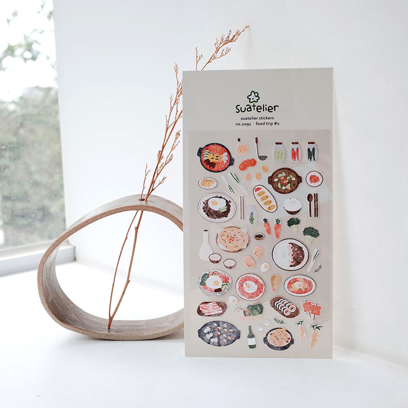 Decorative Stickers – Food Trip #2, Suatelier, stationery design