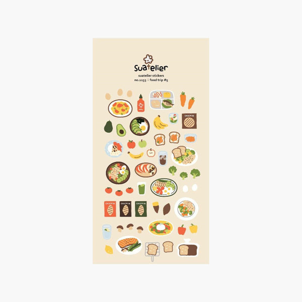 Decorative Stickers – Food Trip #5, Suatelier, stationery design