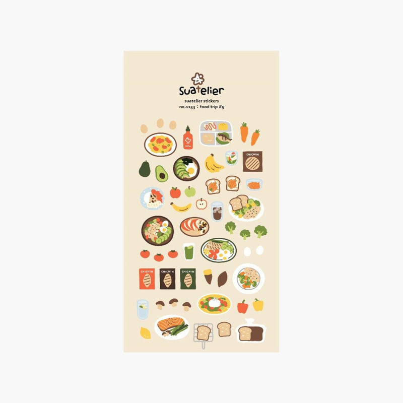 Decorative Stickers – Food Trip #5, Suatelier, stationery design