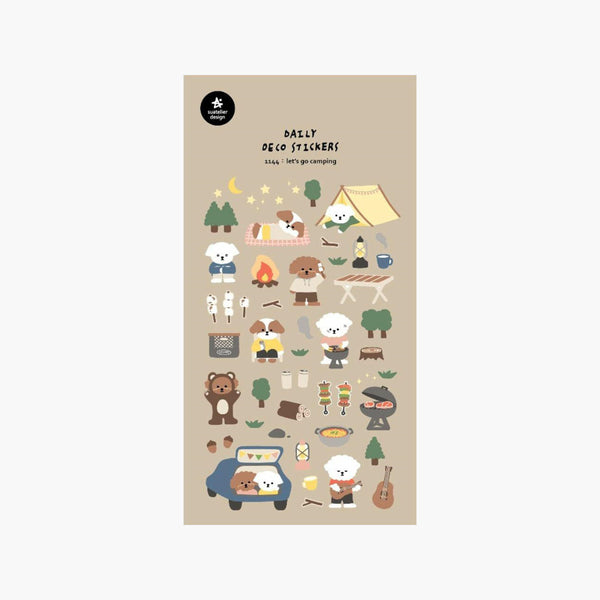 Decorative Stickers – Let's go camping, Suatelier, stationery design