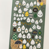 Decorative Stickers – Rain Drop, Suatelier, stationery design