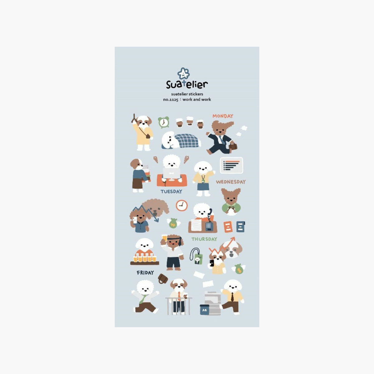 Ozdobne naklejki – Work and Work, Suatelier, papierniczy design