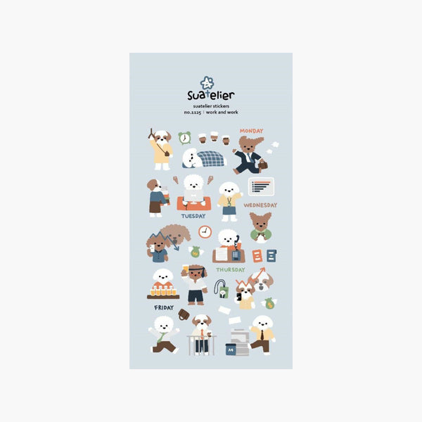 Decorative Stickers – Work and Work, Suatelier, stationery design