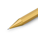 Kaweco SPECIAL Brass Mechanical pencil in gold with extendable lead.