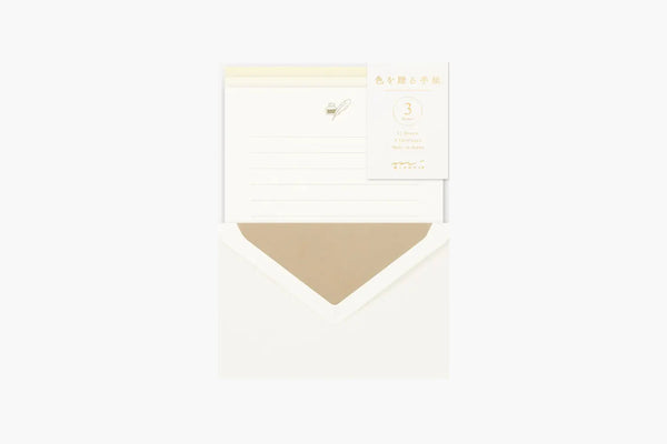 Midori Letter Paper Set – White, Midori, stationery design