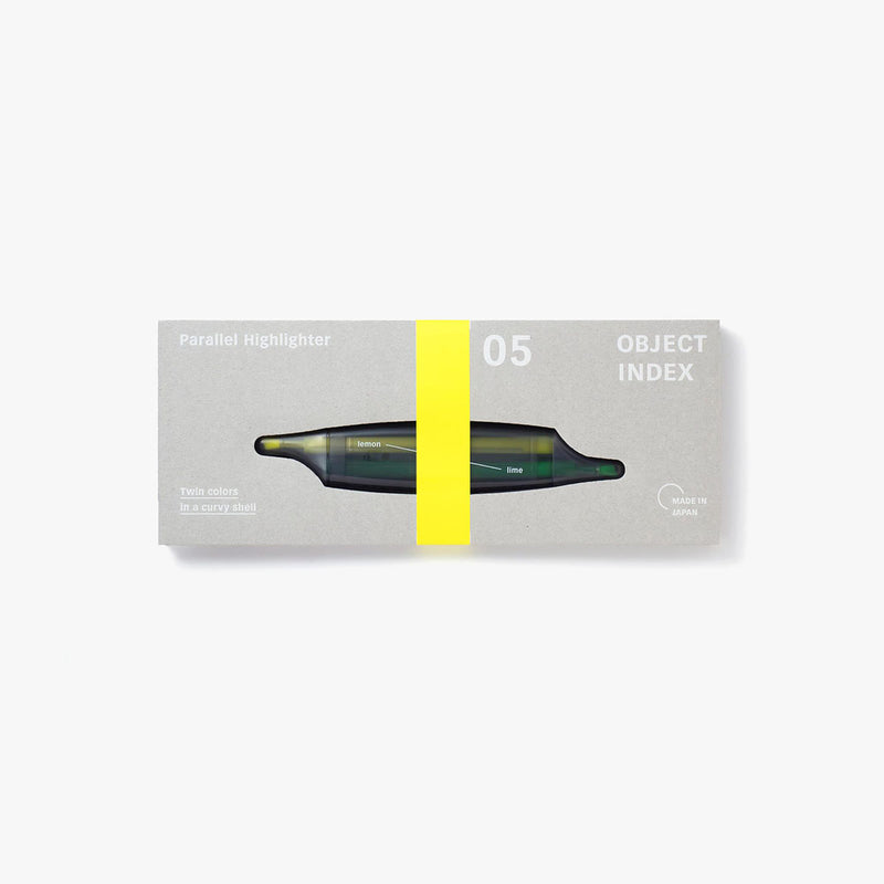 Parallel Highlighter – Lemon/Lime, Object Index, stationery design