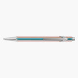 Aluminium ballpoint pen with colourful stripes and a silver finish from the Caran d’Ache & Paul Smith collection.