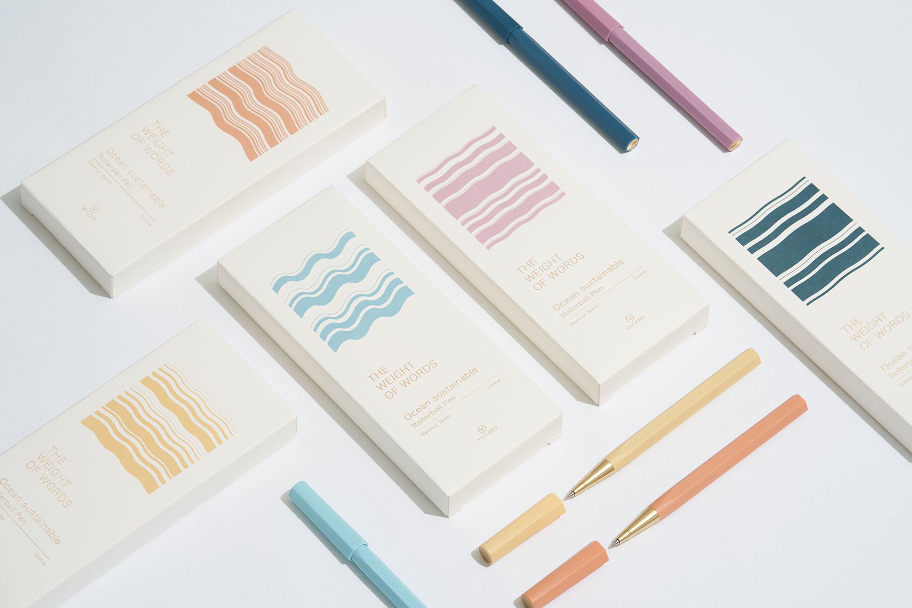 Pióro kulkowe YSTUDIO Glamour Evolve Ocean Sustainable – Sky Blue, ystudio, papierniczy design