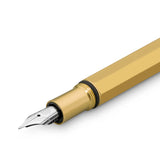 Barrel section of a Kaweco SPECIAL Brass Fountain Pen.