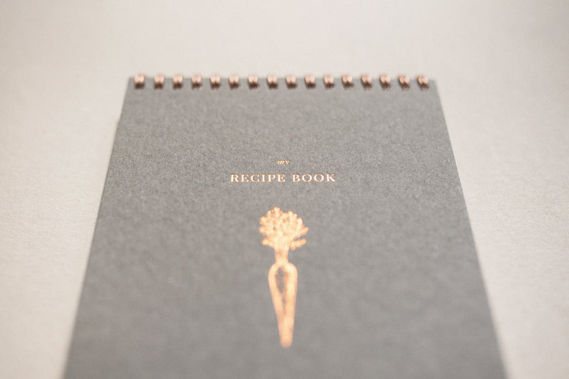 Recipe Book – Black, Paper Project, Stationery design