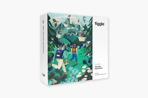 Puzzle 500 – Mountain Tales, Figgle, stationery design