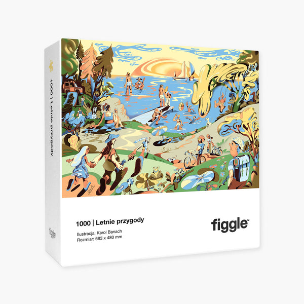 Puzzle 1000 – Summer adventures, Figgle, stationery design