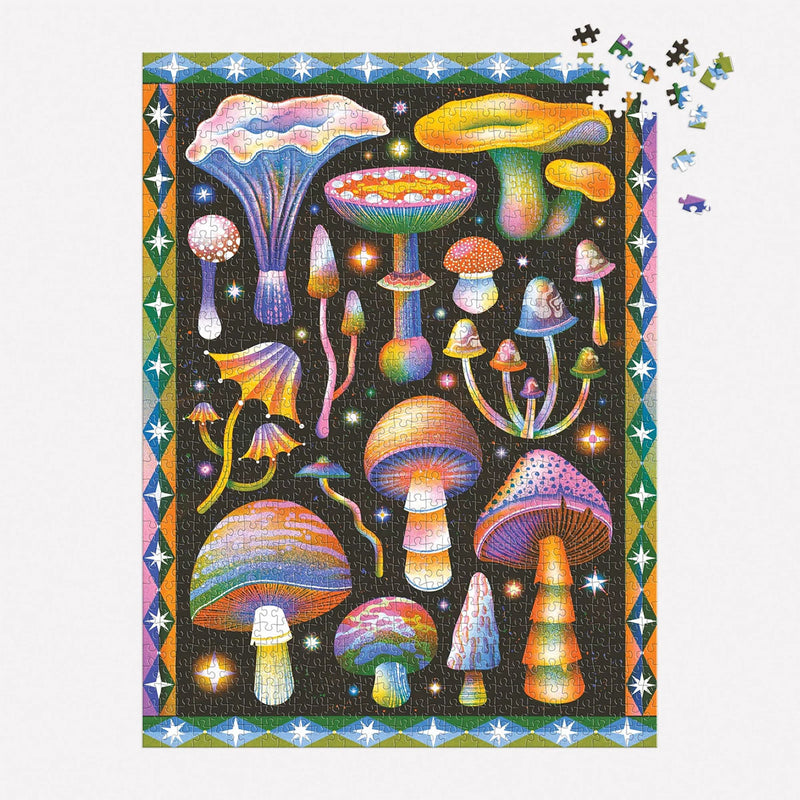 Puzzle 500 – Cosmic Mushrooms, Galison, stationery design