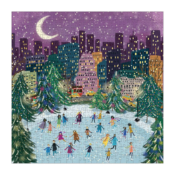Puzzle 500 – Merry Moonlight Skaters, Galison, stationery design