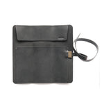 Leather Roll-Up & Pencil Pouch – Black, HUGBAG, stationery design