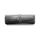 Leather Roll-Up & Pencil Pouch – Black, HUGBAG, stationery design