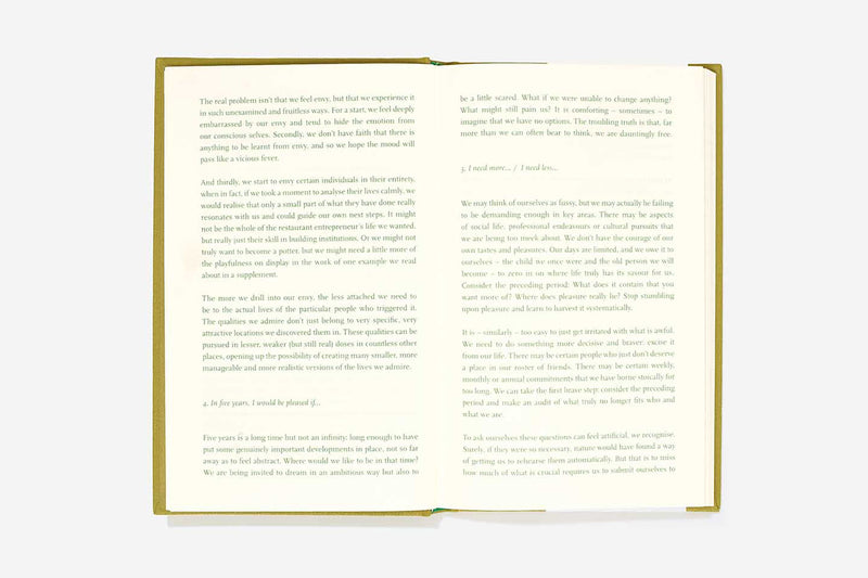 Self-Improvement Journal, The School of Life, stationery design
