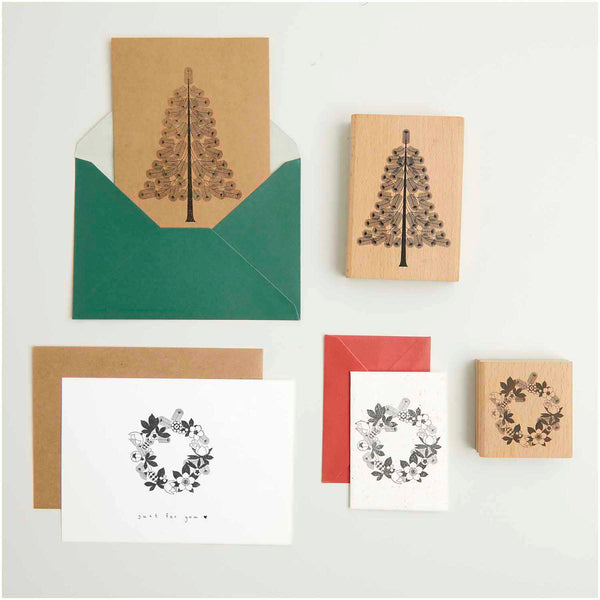 Wooden stamp – Fir Tree, Rico Design, stationery design
