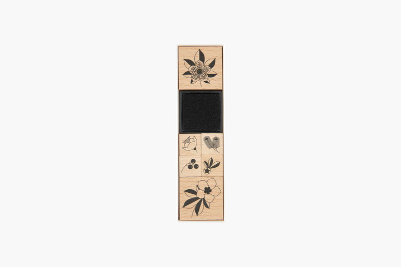 Set of wooden stamps – Hellebore, Rico Design, stationery design