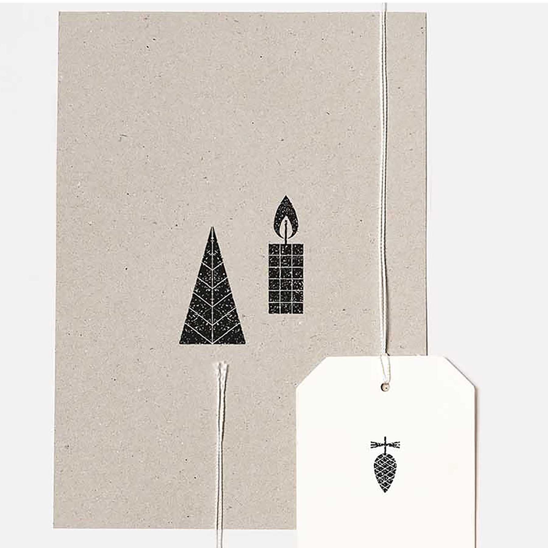 Set of wooden stamps – Xmas is in the air