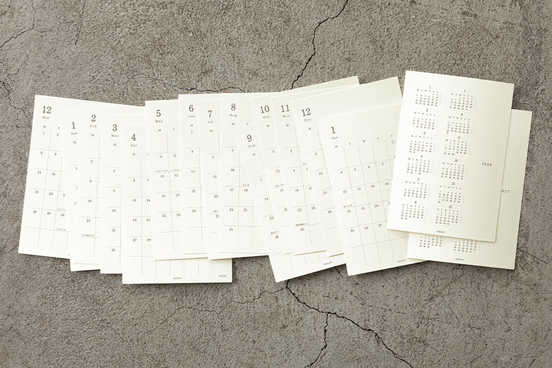 MD Diary Sticker S 2026, Midori, stationery design