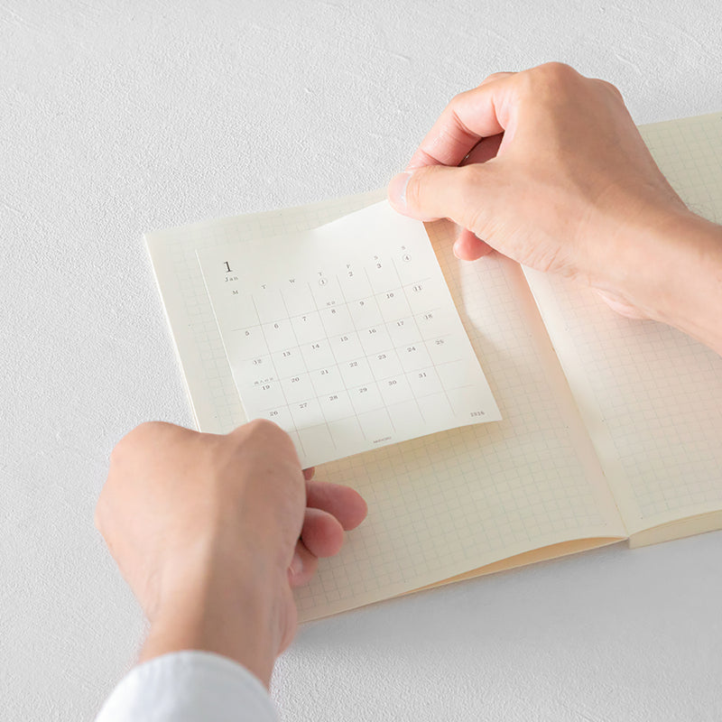 MD Diary Sticker S 2026, Midori, stationery design