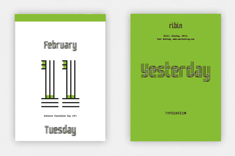 Typodarium 2025 Calendar, Verlag Hermann Schmidt, stationery design